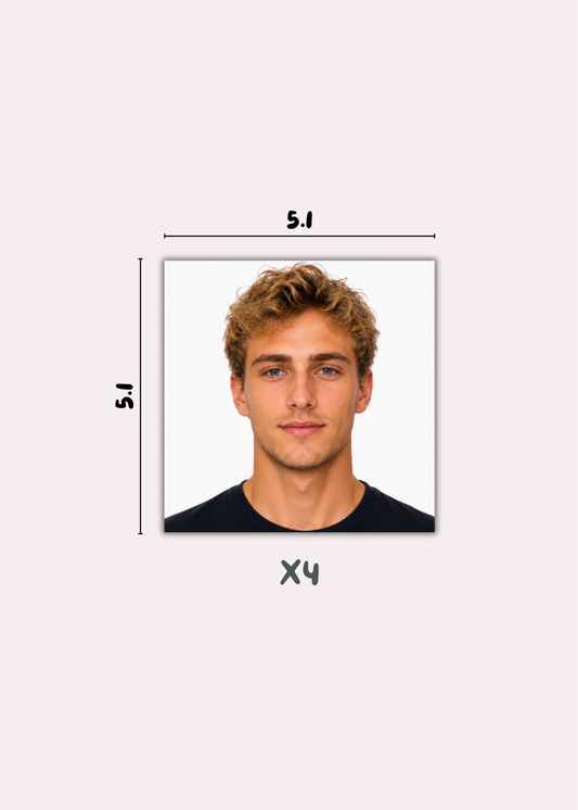 (הדפסת תמונות פספורט 5.1×5.1 ס״מ (מחיר ל-4 תמונות