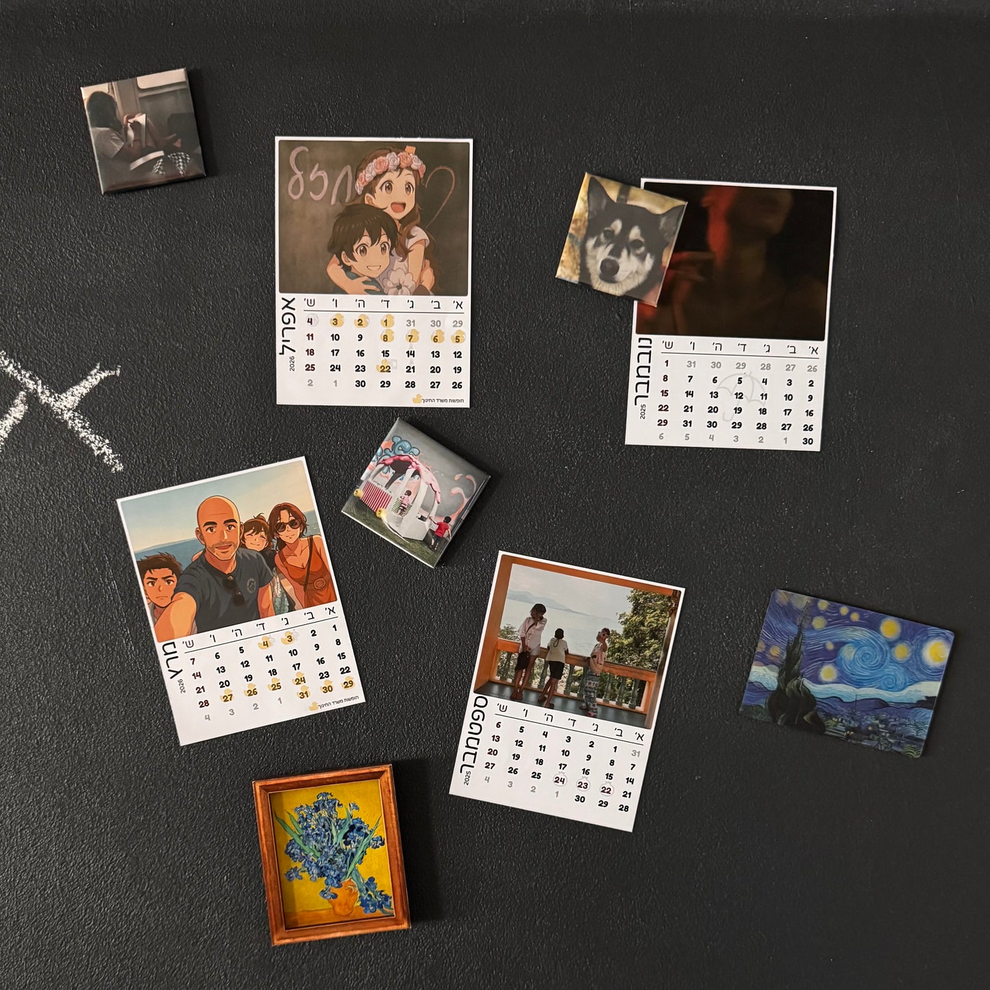 לוח שנה מגנטי בהזמנה אישית